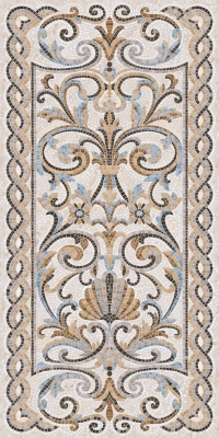 Керамический гранит 119,5x238,5x1,1 Мозаика бежевый светлый декорированный лаппатированный обрезной