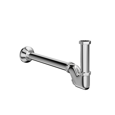 Сифон для раковины с декоративной накладкой, хром