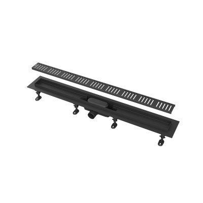 Душевой лоток смарт с перфорированной решеткой, черный, 75 см Душевой лоток смарт с перфорированной решеткой, черный, 75 см