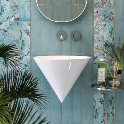 Раковина CONO подвесная 44, белая глянцевая