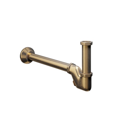 Сифон для раковины с декоративной накладкой потертая бронза