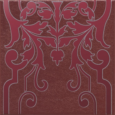 Декор Барберино 2 бордо глянцевый 20x20x0,69
