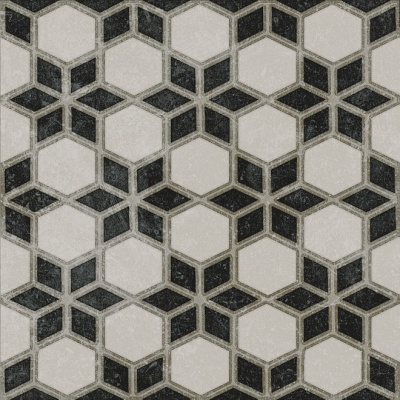 Декор Фреджио 4 черно-белый 20x20x0,8