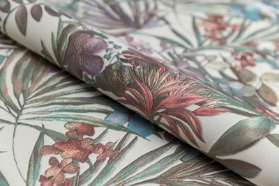 Обои виниловые Джангл мотив, светлый цветной Обои виниловые Джангл мотив, светлый цветной