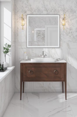 Тумба Plaza Classic/Плаза Классик напольная 1+1 ящик 100, орех матовый