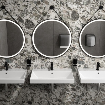 Раковина Cubo/Кубо подвесная\мебельная 70, белая глянцевая