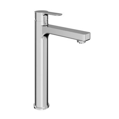 Смеситель Соната высокий для раковины без донного клапана, хром