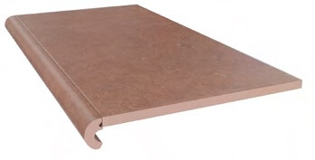 Керамическая ступень 30x60x1,1 фронтальная Котто бежевый тёмный обрезной