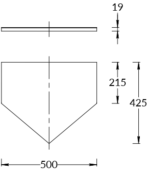 Столешница без выреза для тумбы-модуля CARAVAN 50, марокканский гранатовый