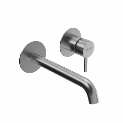 Смеситель для раковины ETERNA настенный, без донного клапана, нержавеющая сталь Смеситель для раковины ETERNA настенный, без донного клапана, нержавеющая сталь