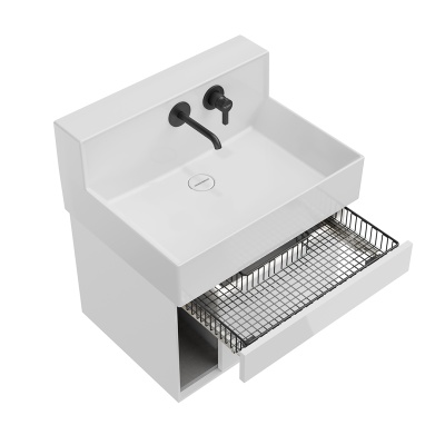 Тумба LOGICA M подвесная 2 выдвижных ящика 65, белоснежный