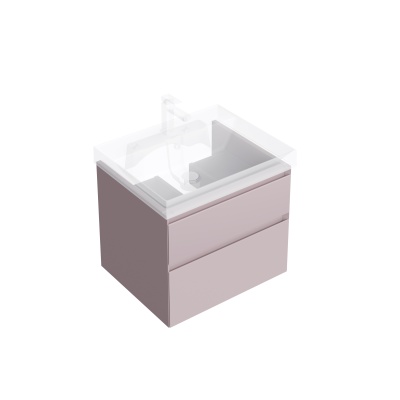 Тумба CUBO подвесная с ящиками 60, мальва матовая