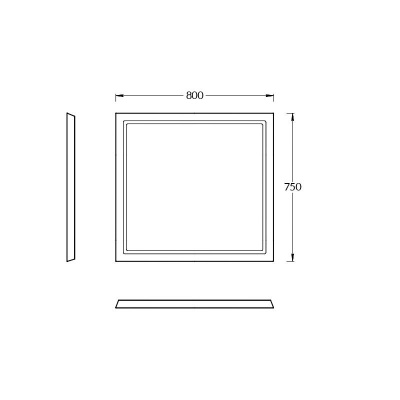 Зеркало POMPEI 80, белое глянцевое Зеркало POMPEI 80, белое глянцевое