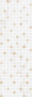 Декор Астория белый мозаичный глянцевый 25x75x0,9