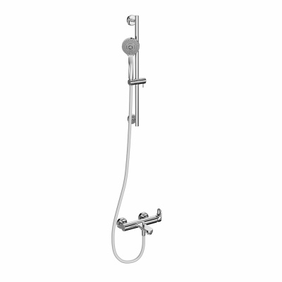 Душевая стойка OLE c лейкой и шлангом, хром