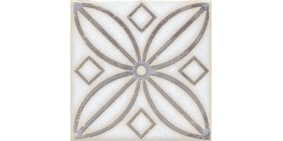 Вставка Амальфи орнамент коричневый 9,8x9,8x0,7