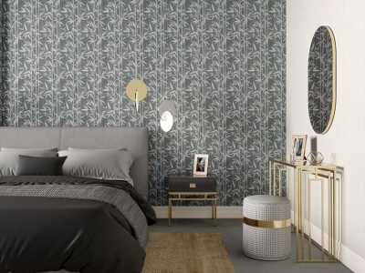 Обои виниловые Бамбук мотив, серый