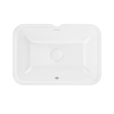 Раковина PLAZA встраиваемая снизу 55, белая глянцевая