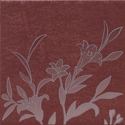 Декор Барберино 5 бордо глянцевый 20x20x0,69