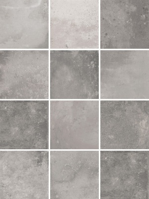 Спартель серый матовый 29,8х39,8x0,7 из 12 частей 9,8x9,8