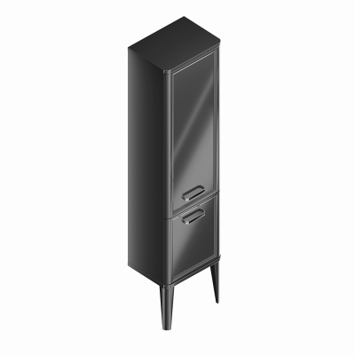 Пенал POMPEI напольный\подвесной 150, черный глянцевый