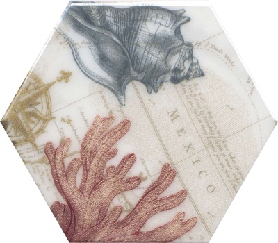 Керамический декор 20x23,1x0,69 Эль Салер глянцевый Керамический декор 20x23,1x0,69 Эль Салер глянцевый