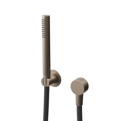 Ручной душ OLE с держателем для лейки и шлангом, без вывода для подачи воды, золотой атласный