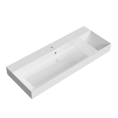 Раковина GRANDE мебельная\подвесная 120, белая глянцевая, одно отверстие под смеситель Раковина GRANDE мебельная\подвесная 120, белая глянцевая, одно отверстие под смеситель