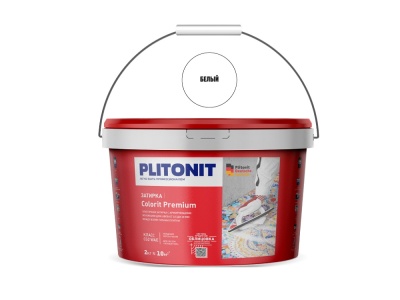 Затирка цементная PLITONIT COLORIT Premium (белая) - 2кг