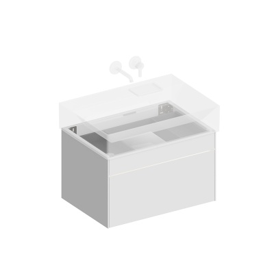 Тумба LOGICA подвесная 2 ящика 70 см, белоснежный Тумба LOGICA подвесная 2 ящика 70 см, белоснежный