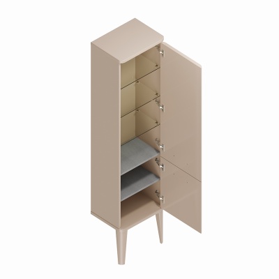 Пенал POMPEI напольный\подвесной 150, камео бежевый глянцевый