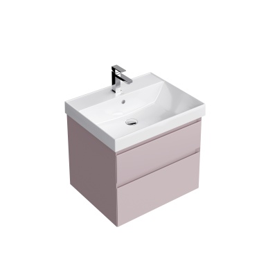 Тумба CUBO подвесная с ящиками 60, мальва матовая