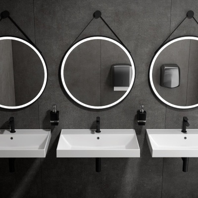 Раковина CUBO подвесная/мебельная 70, белая глянцевая