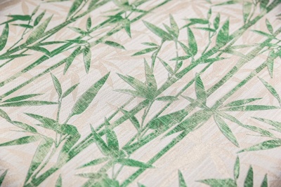 Обои виниловые Бамбук мотив, бежевый светлый, зеленый