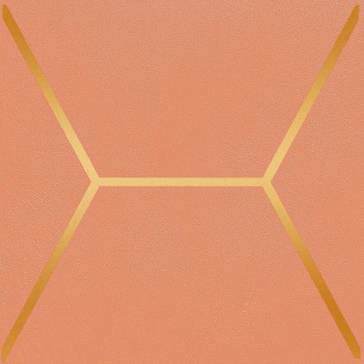 Декор Витраж оранжевый глянцевый 15x15x0,69