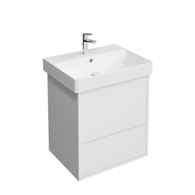 Тумба PRO подвесная 2 ящика 55, белая матовая