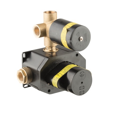 Универсальная внутренняя часть для термостатического смесителя на три потока для душа