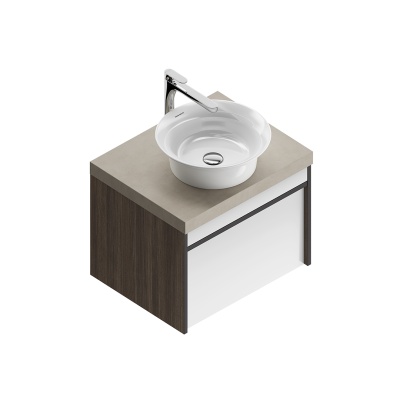 Тумба MODULA подвесная 60 с ящиком 1+1, арабика