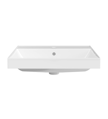 Раковина CUBO подвесная/мебельная 60, белая глянцевая