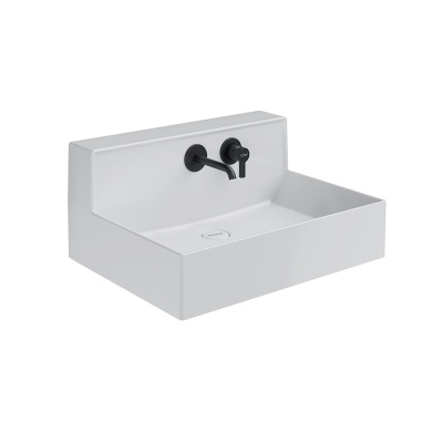 Раковина LOGICA M мебельная\подвесная cо встроенным смесителем 65, белая глянцевая Раковина LOGICA M мебельная\подвесная cо встроенным смесителем 65, белая глянцевая