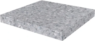Ступень угловая клееная Терраццо серый 33x33x0,9