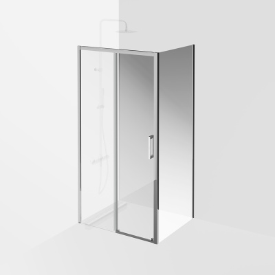 Душевая дверь VETRO, раздвижная, 100х195, хром Душевая дверь VETRO, раздвижная, 100х195, хром