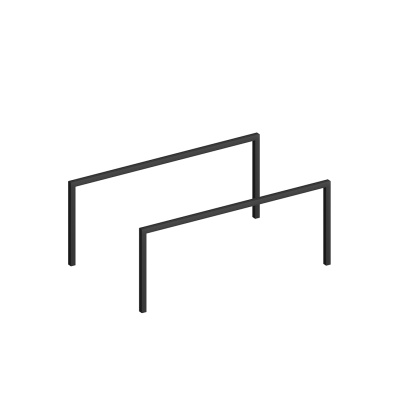 Ножка ATOLLO 80 высокая металлическая, черная матовая Ножка ATOLLO 80 высокая металлическая, черная матовая