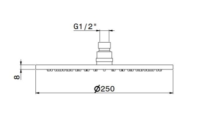 Душевая лейка OLE «тропический дождь», хром глянец