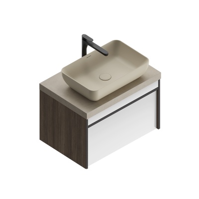 Тумба MODULA подвесная 70 с ящиком 1+1, арабика Тумба MODULA подвесная 70 с ящиком 1+1, арабика