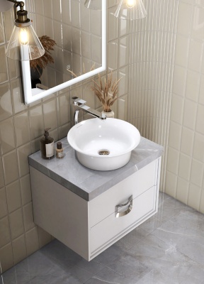 Тумба CANALETTO подвесная с ящиками 60, белая глянцевая Тумба CANALETTO подвесная с ящиками 60, белая глянцевая