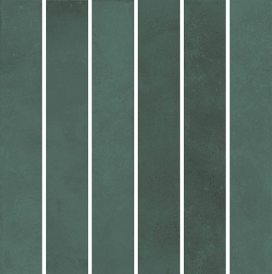 Декор Фес мозаичный зелёный тёмный глянцевый 15x15x0,77