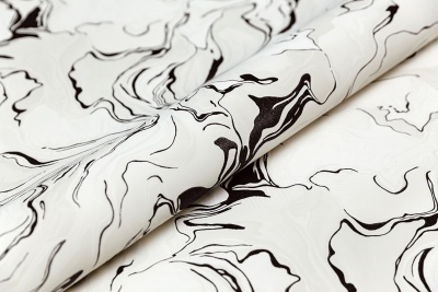 Обои виниловые на флизелиновой основе Галатея база универсальная, белый чёрный