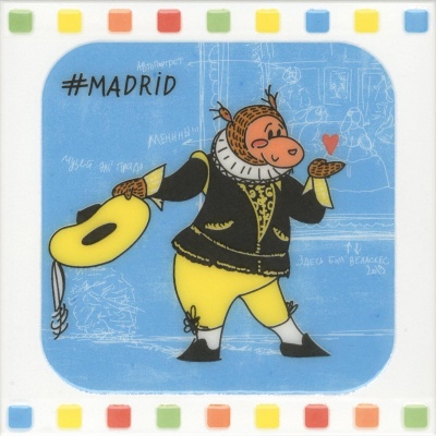 Декор Большое путешествие Madrid глянцевый 20x20x0,69