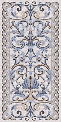 Мозаика синий декорированный лаппатированный обрезной 119,5x238,5x1,1